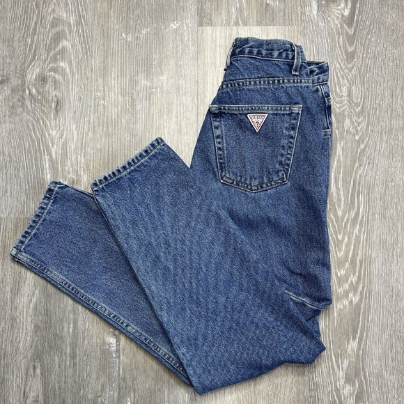 Vintage Guess Womens Jeans 1050-SH Medium Wash High Rise Mom Jean 28 Waist - Picture 1 of 14